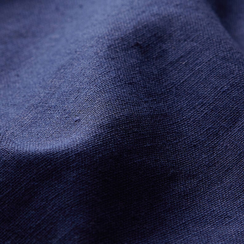 Linen Cotton Blend Plain – navy blue,  image number 2