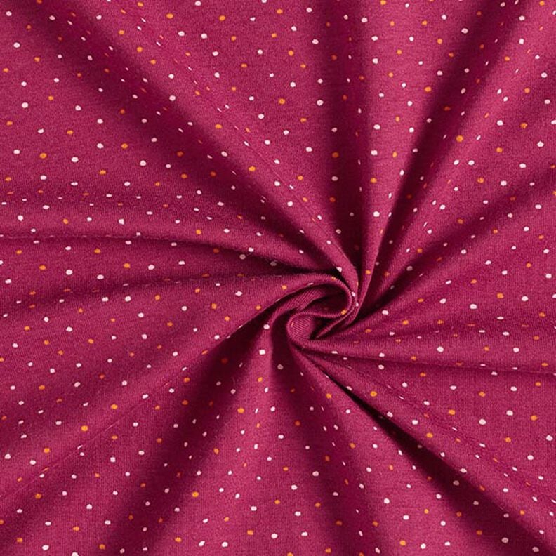 Cotton Jersey Colourful little dots – burgundy,  image number 3