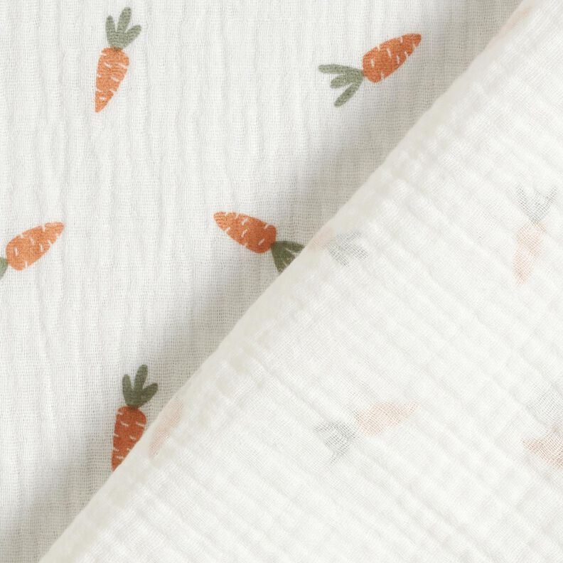 Double Gauze/Muslin small carrots – offwhite, image number 4