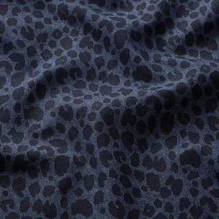Leopard Print Stretch Denim – navy blue, 