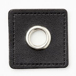 Eyelet patch [30 x 30 mm] – black/metallic silver, 
