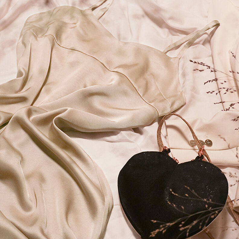 Viscose Satin Plain – sand,  image number 8