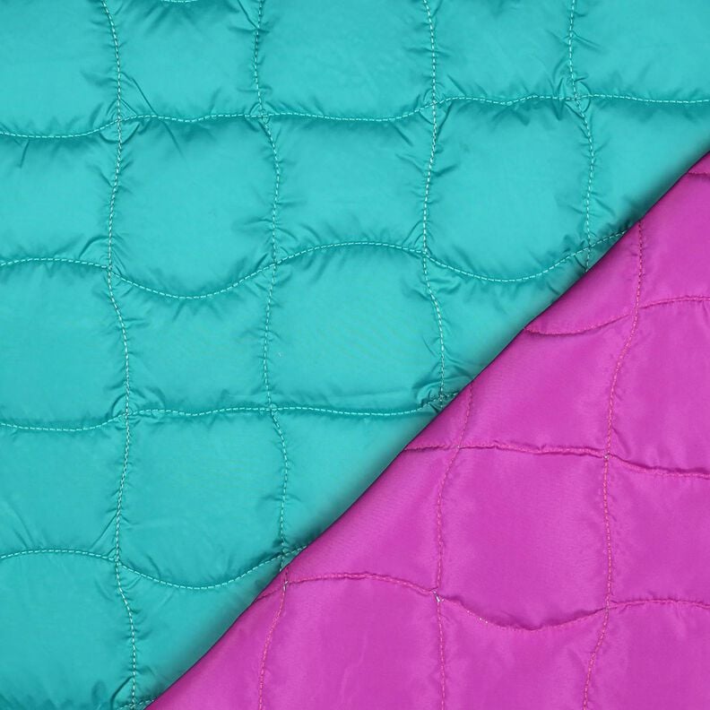 Quilted Fabric wavy squares – aqua blue/purple, image number 4