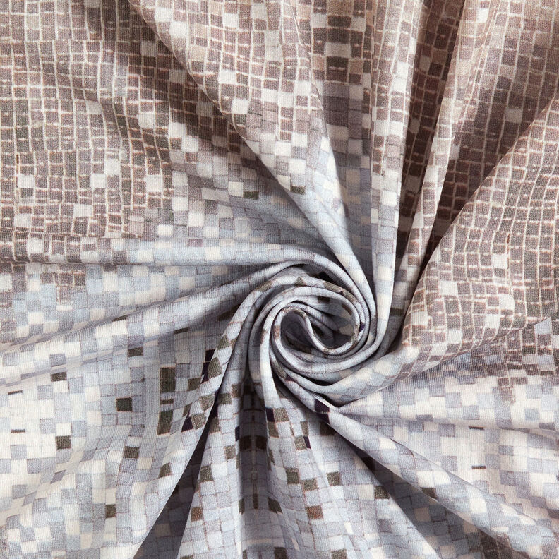GOTS Cotton Jersey Mosaic | TCC x LOOKS by Wolfgang Joop – caramel/dark taupe,  image number 5