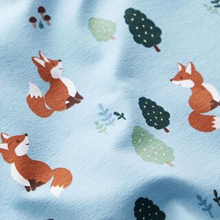 Cotton Jersey Fox in the Woods – light blue, 