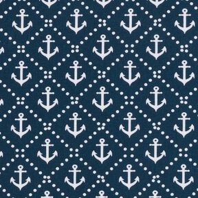 Cotton Cretonne classic anchor – midnight blue/white, 