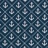 Cotton Cretonne classic anchor – midnight blue/white,  thumbnail number 1