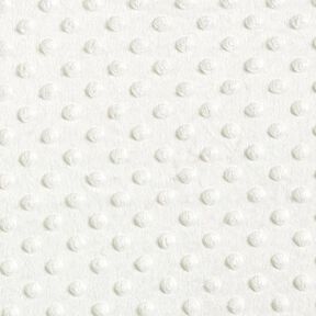 Cosy Fleece Embossed Dots – offwhite, 