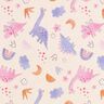 Cotton Poplin Dinosaur Princesses Digital Print – light beige,  thumbnail number 1