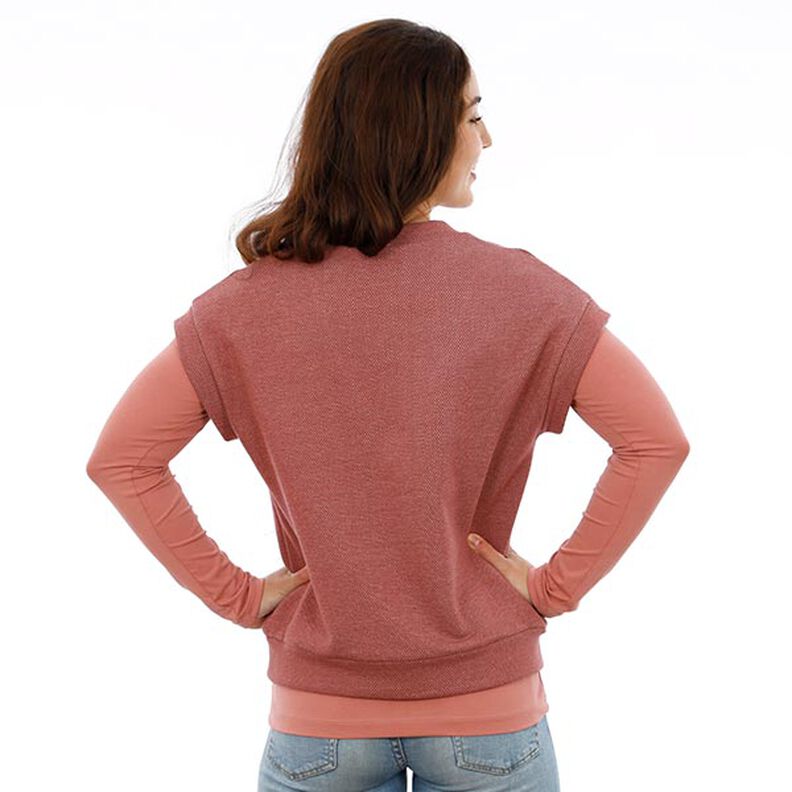 FRAU ULLI - short sleeveless jumper with a V-neck, Studio Schnittreif | XS - XXL,  image number 4