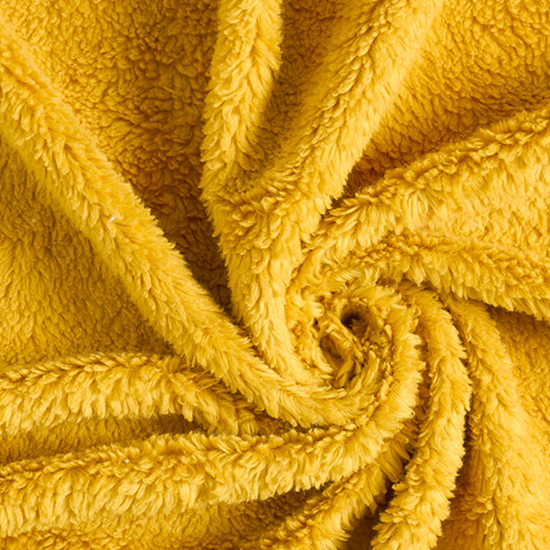 Plain cotton sherpa – mustard,  image number 3