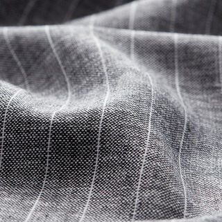 Pinstripes Linen Viscose Blend – black, 