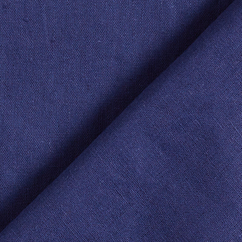 Linen Cotton Blend Plain – navy blue,  image number 3