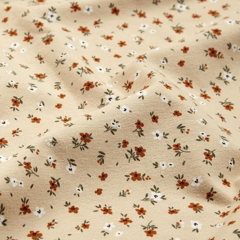 Cotton Jersey Millefleur &ndash; sand,  image number 2