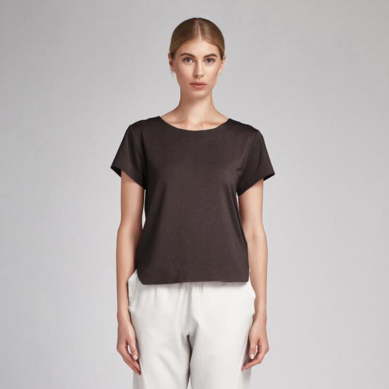 Cotton Poplin Plain – dark brown,  image number 6