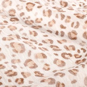 Double Gauze/Muslin Watercolor leopard print Digital Print – ivory, 
