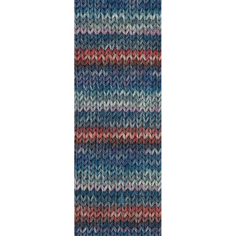 LANDLUST Sockenwolle „Bunte Ringel“, 100g | Lana Grossa – blue/red,  image number 2