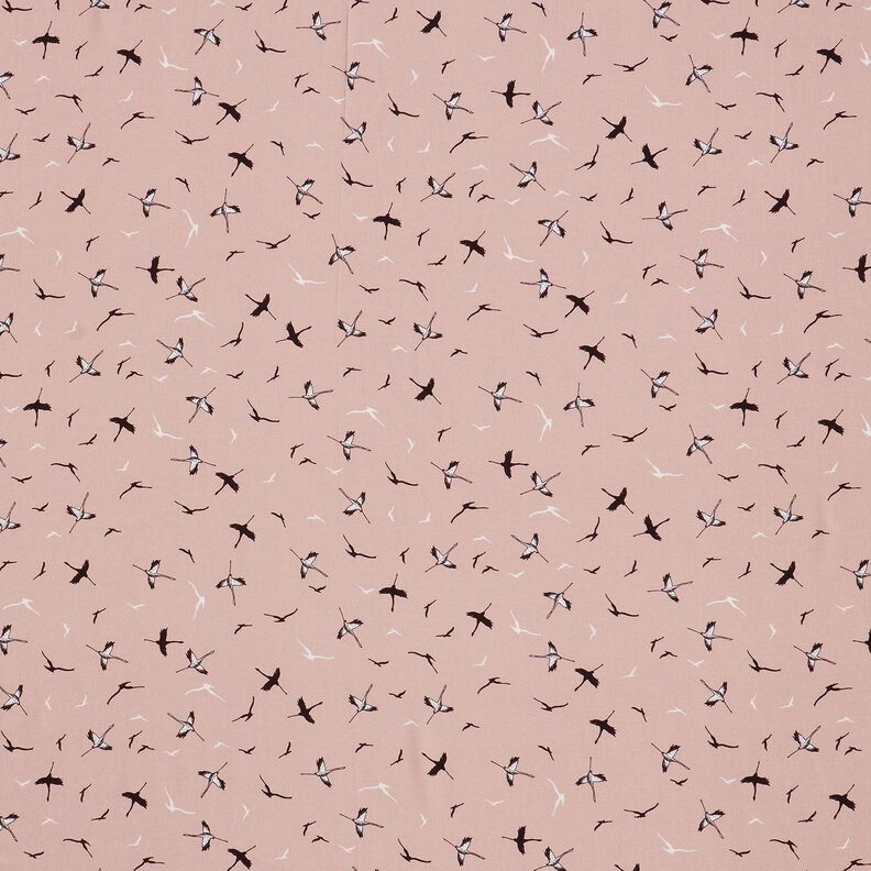 Cranes bamboo fabric – light dusky pink,  image number 1