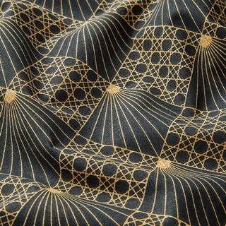 Cotton Cretonne Rattan – navy blue, 