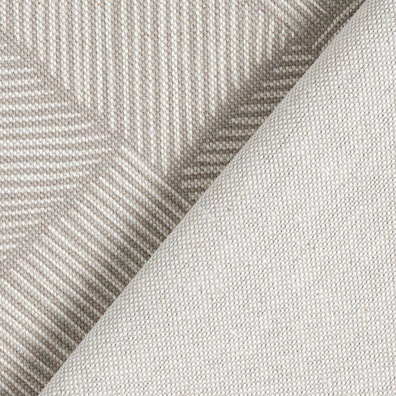 Decor Fabric Half Panama Line Patchwork – taupe/natural,  image number 4
