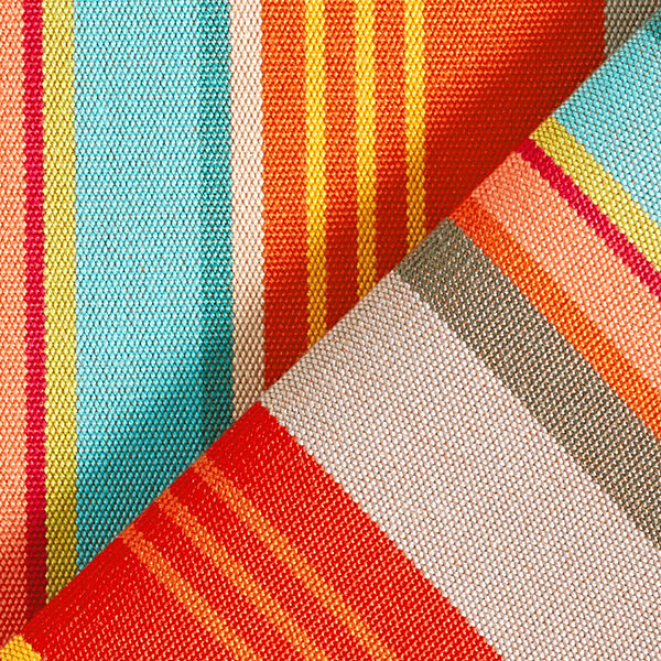 Outdoor Fabric Canvas Stripes – orange/red,  image number 4
