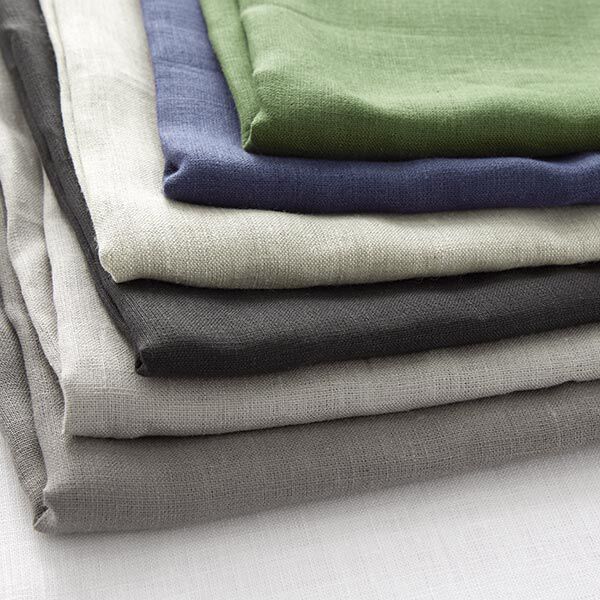 Linen Fabric – dark grey,  image number 5
