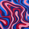 Sateen retro waves| Poppy Fabrics – navy blue/pink,  thumbnail number 1