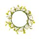 Decorative Floral Wreath with Berries [Ø 9 cm/ 16 cm] – white/green,  thumbnail number 1