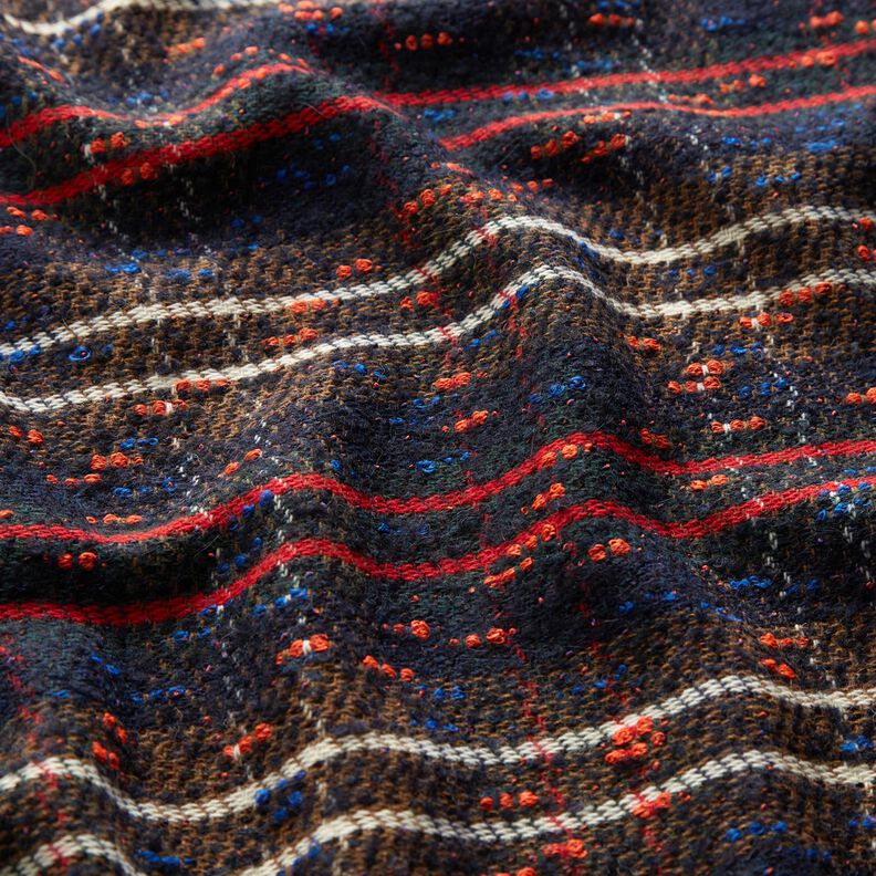 Coat fabric wool blend blurred check, image number 2