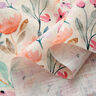 Watercolour spring flowers linen cotton blend – offwhite,  thumbnail number 3
