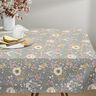 Decor Fabric Half Panama Flower Garden – dove blue/pink,  thumbnail number 8