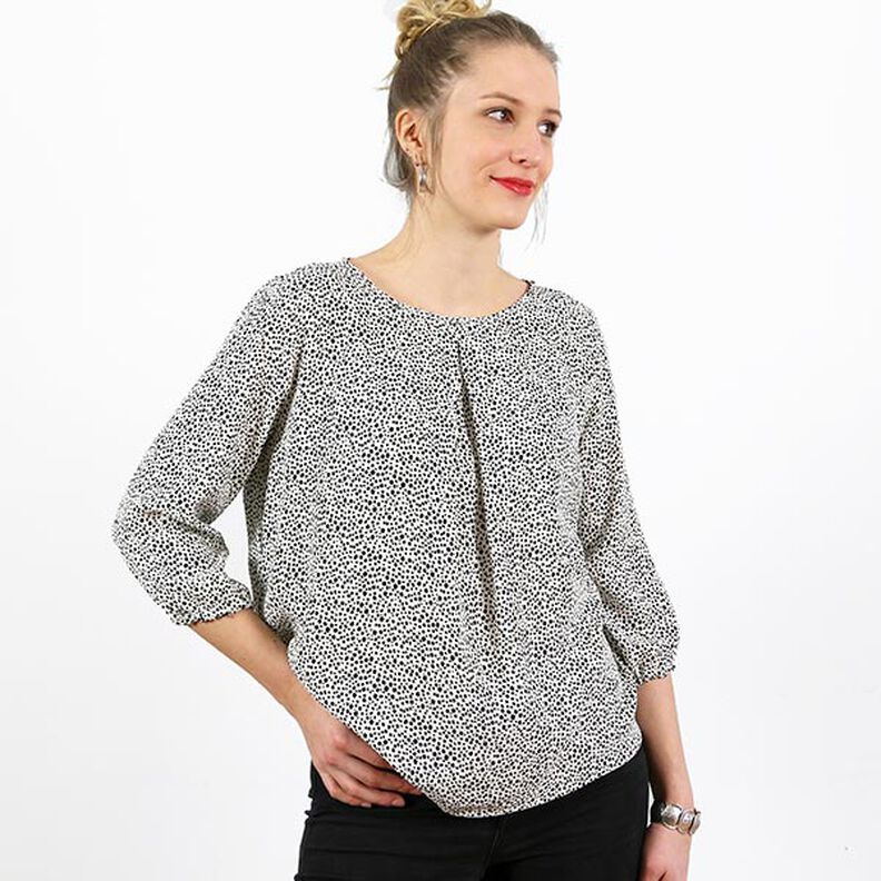 FRAU SUKI - slip-on blouse with box pleats, Studio Schnittreif | XS - XXL,  image number 5
