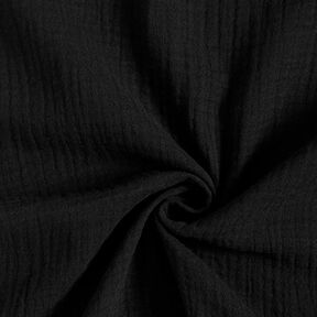 GOTS Double Gauze/Muslin | Tula – black, 