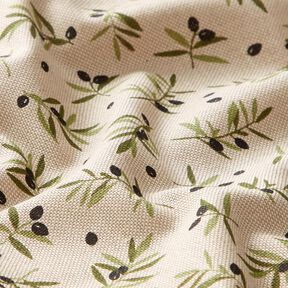 Decor Fabric Half Panama Black Olives – natural, 