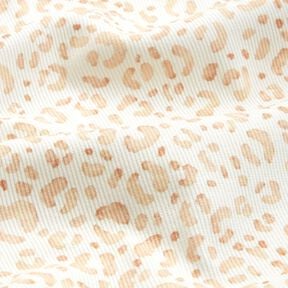 Ribbed Jersey delicate leopard print Digital Print &ndash; white, 