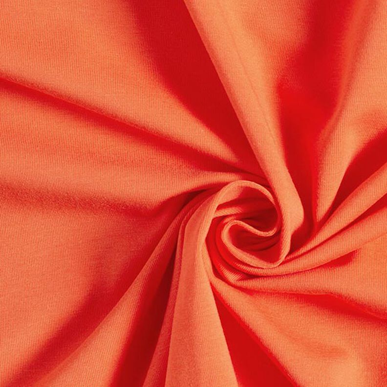 Plain Medium Cotton Jersey – orange,  image number 1