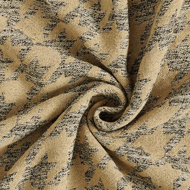 Large double weave houndstooth – beige/grey,  image number 3