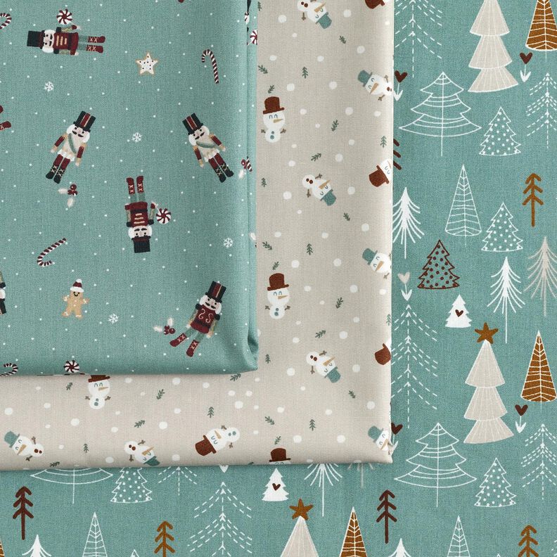 Cotton Poplin minimalist fir trees – reed, image number 5