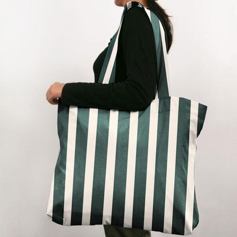 Outdoor Fabric Acrisol Listado – offwhite/dark green,  image number 6