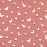 Cotton Jersey Geese on the flower meadow | Poppy Fabrics – dark dusky pink/white,  thumbnail number 1