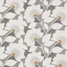 Decor Fabric Half Panama large flowers – grey,  thumbnail number 1