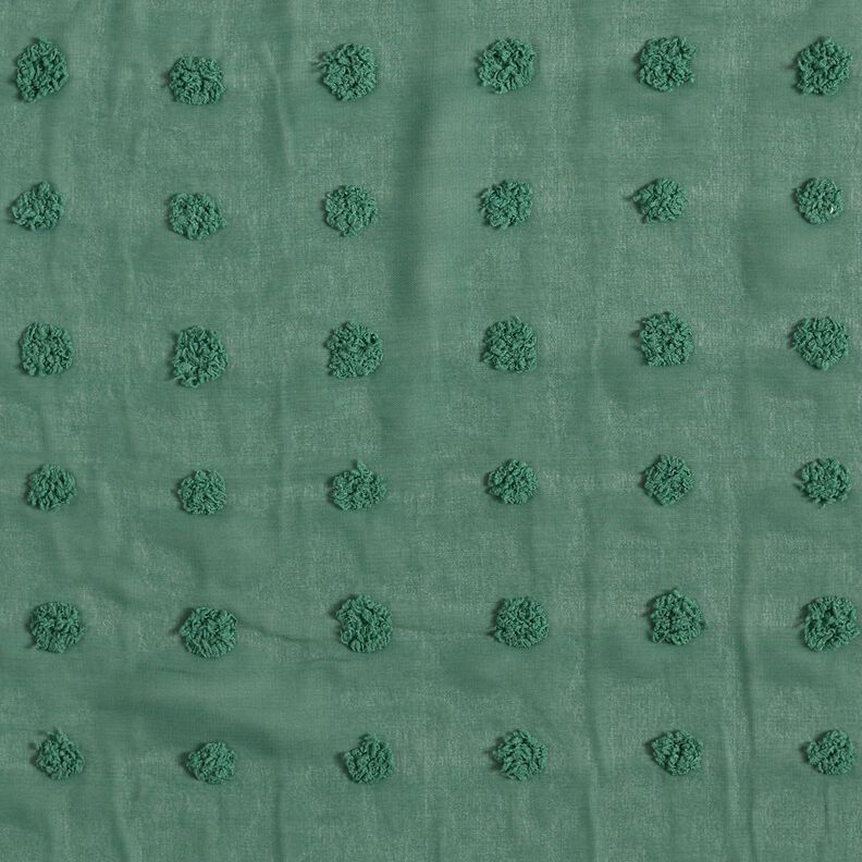 Large dobby dots chiffon – fir green,  image number 1