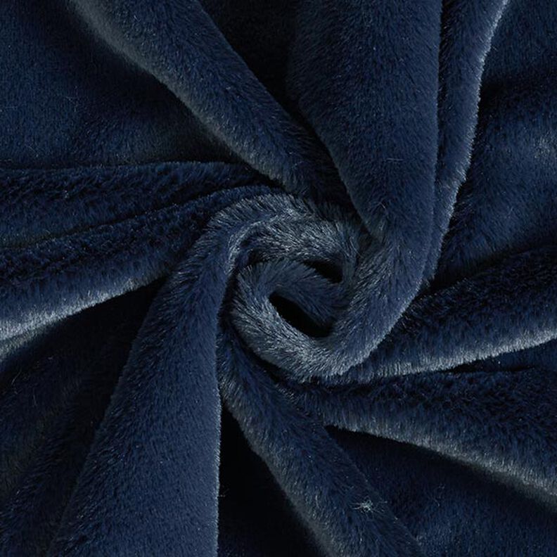 Plain faux fur – navy blue,  image number 1
