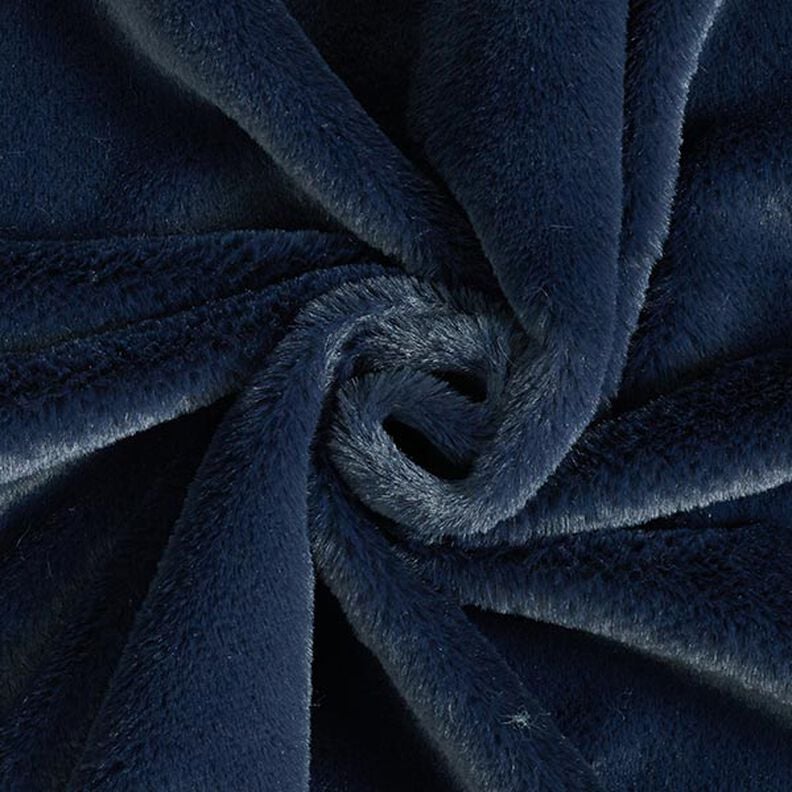 Plain faux fur – navy blue, image number 1