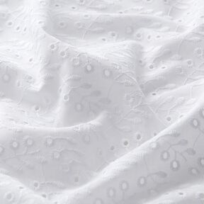 Batiste Broderie Anglaise Leafy Vines – white, 