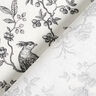 Cotton Cretonne birds – slate grey/offwhite,  thumbnail number 4