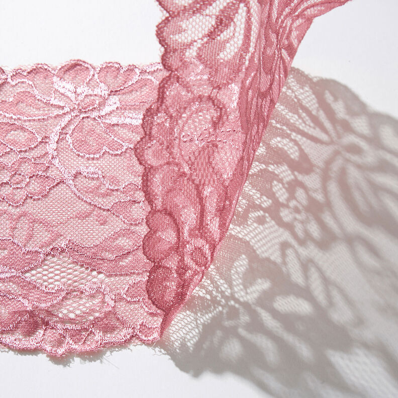 Elastic lace [150 mm] – dusky pink,  image number 2