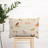 Decor Fabric Half Panama chicken family – natural/brown,  thumbnail number 6