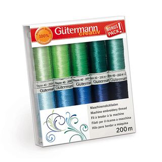 Machine embroidery thread set Rayon 40 3 | BONUS PACK! | Gütermann creativ, 