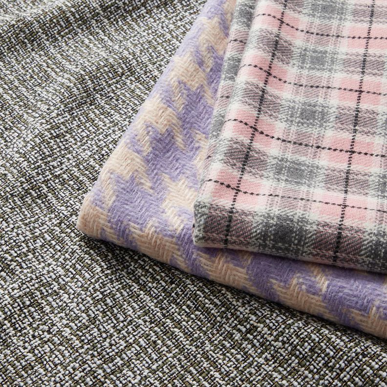 Checked Coating Fabric – pink/light grey,  image number 5